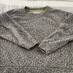 Gray Leopard Print Sweatshirt